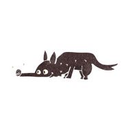 cartoon dog sniffing floor N10