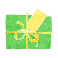 cartoon wrapped present N14