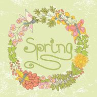 Stylish Vintage floral cards invitations with butterflies Sprin N2