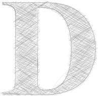 Freehand Typography Letter D N6