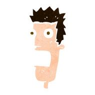 cartoon shocked man&#039;s face N10