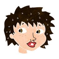 cartoon surprised woman N354