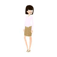 cartoon pretty businesswoman N16
