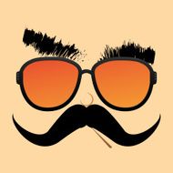 Funny Cartoon Character Face Illustration Editable N32