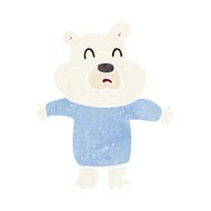 cartoon unhappy polar bear N9