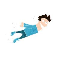 cartoon drenched man flying N13