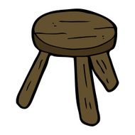 cartoon wooden stool N26