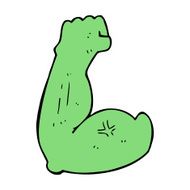 flexing monster arm cartoon N5