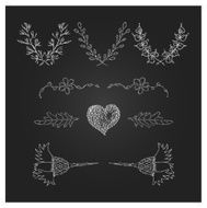 Hand Drawn Laurels wreath and design elements