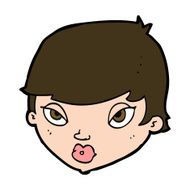 cartoon unimpressed woman N14