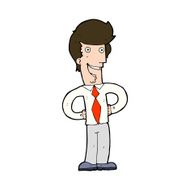 cartoon happy man N759