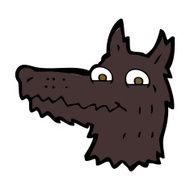 Cartoon Wolf Head N51