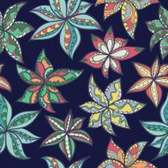 hand-drawn floral texture ethnic flowers