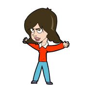 cartoon woman gesturing N45