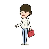 cartoon arrogant businessman pointing N15