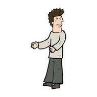 cartoon disgusted man N16