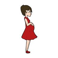 cartoon pregnant woman N40