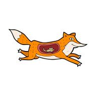 cartoon fox with mouse in belly N5