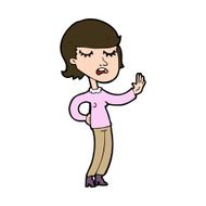 cartoon woman ignoring N47