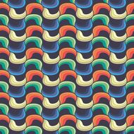 Seamless wave pattern vector background
