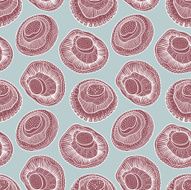 Champignons seamless pattern N5