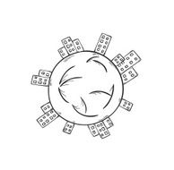 sketch of the earth N3