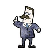 cartoon businessman answering question N2