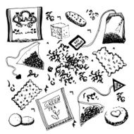 Hand Drawn Tea Doodles