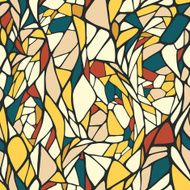 Seamless pattern with hand drawn abstract geometric ornament N14
