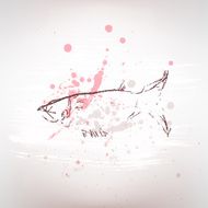 Sketch Fish Spray Grunge style