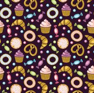 Sweets seamless pattern N9