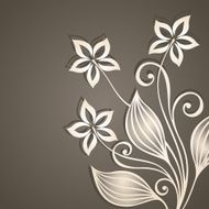 Vector Colored Floral Background Hand Drawn Texture N103