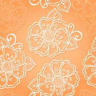 Seamless Floral Pattern (Vector) Hand Drawn Texture N191