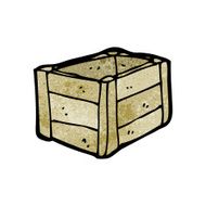 cartoon wooden crate N2