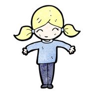 happy blond girl cartoon N4
