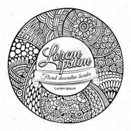 Decorative hand drawn circle N2