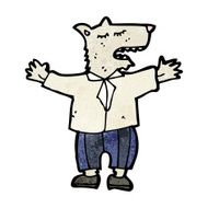 cartoon wolf in human clothing N4
