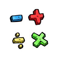 Cartoon Math Symbols N9