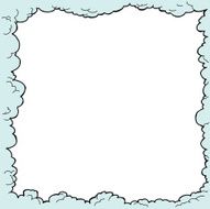 Blue Cloud Border