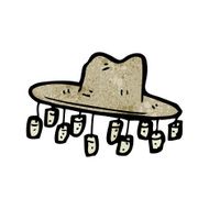 cartoon old australian hat N17