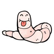 cartoon earthworm N10