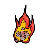 cartoon burning coals N6