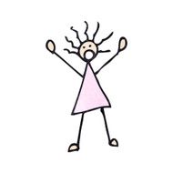 cartoon stick woman N3