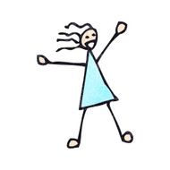 cartoon stick woman N4