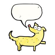 cartoon dog with speech bubble N73