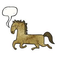 cartoon prancing horse N18