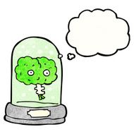 cartoon brain in jar N17