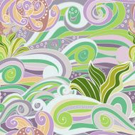 Seamless pattern on the marine theme