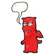 cartoon little monster with speech bubble N40