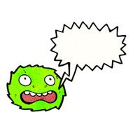 cartoon furry green monster N11